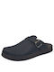 Walk In The City Men's Leather Slippers Black