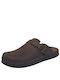 Walk In The City Men's Leather Slippers Brown