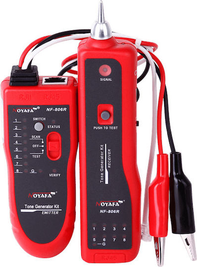 NOYAFA Network Cable Tester - RJ11 RJ45 Toner & Tracer With POE Test, Flashlight, Earphone