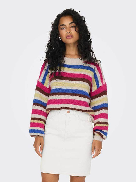 Only Life Women's Long Sleeve Sweater Striped Multicolour