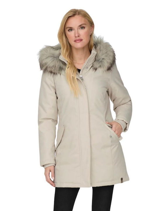 Kurz Damen Parka Jacke für Winter Moonbeam