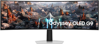 Samsung Odyssey G9 Ultrawide OLED HDR Curbat Monitor de jocuri 49" 5120x1440 240Hz cu Timp de Răspuns 0.03ms GTG