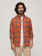 Lumberjack Long-sleeved Cotton Shirt Checked Orange