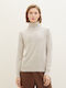 Tom Tailor Damen Langarm Pullover Baumwolle Rollkragen Beige.