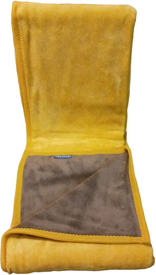 Manterol Casa Bambu Spanish Velvet Single Blanket 160x240cm Crocus/Gray