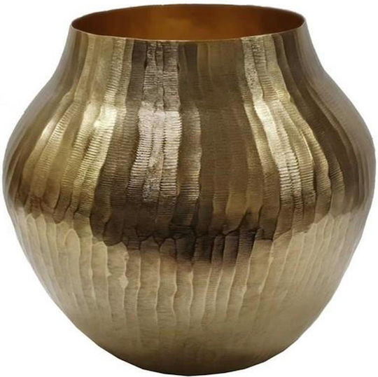 Artekko Βάζο Αλουμινίου Layer Χρυσό Φ34xΥ29cm