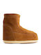 Suede Snow Boots with Rubber & Fur Icon Low Brown