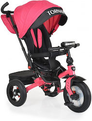 Byox Kids Tricycle with Storage Basket, Push Handle & Sunshade Pink
