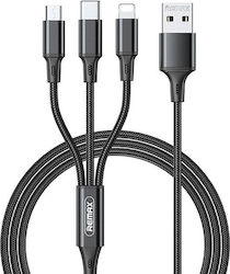 Remax Braided USB to Lightning Cable 3.1A Μαύρο 1.2m (104519)
