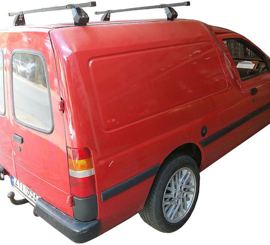 Hermes Μπάρες Οροφής Μεταλλικές για Ford Escort 3D (Σετ με πόδια) Ασημί