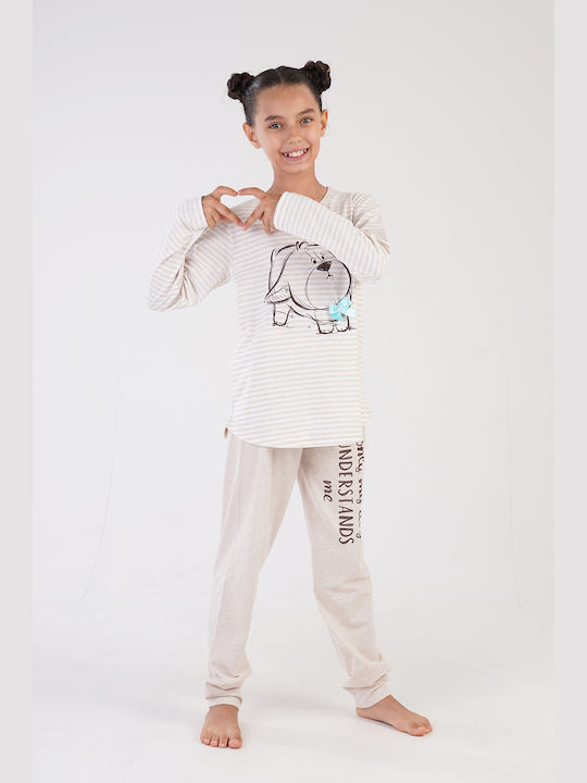 Vienetta Secret Set Top & Bottom Kids Pyjamas Light Blue