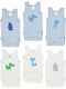 Bunny Bebe Ärmellos White / Blue 3Stück