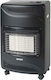 Home & Camp Bronx Κεραμική Σόμπα Υγραερίου 1500W Μαύρη 42x36.5x74.5cm