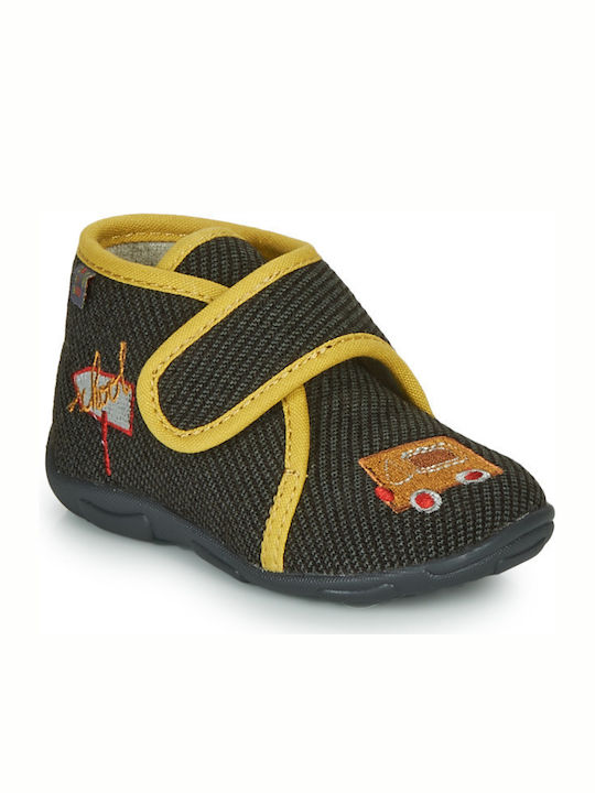 GBB Kids Slippers Boots Black