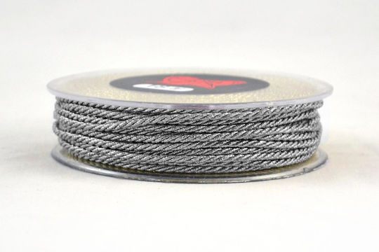 LiebeQueen Schnürsenkel Rund Metallisch Silber 2mm x 20m