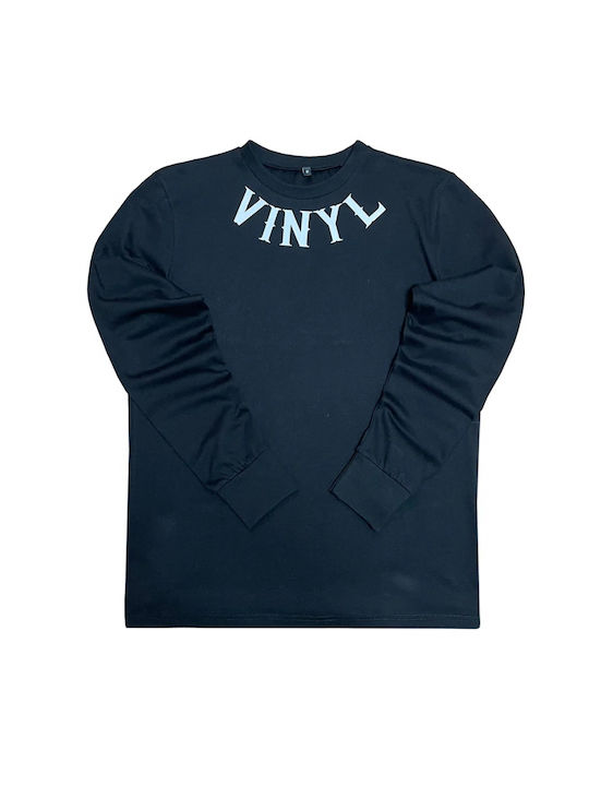 Vinyl Art Clothing Ανδρική Μπλούζα Μακρυμάνικη Μαύρη