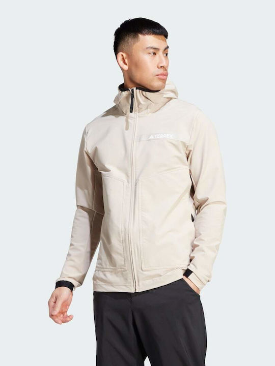 Terrex Geacă Softshell Iarna Waterproof și Cu Protecție Împotriva Vântului Bej