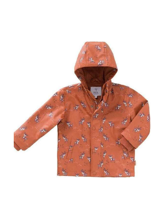 Αδιάβροχο Παιδικό Casual Μπουφάν με Κουκούλα Deer copper