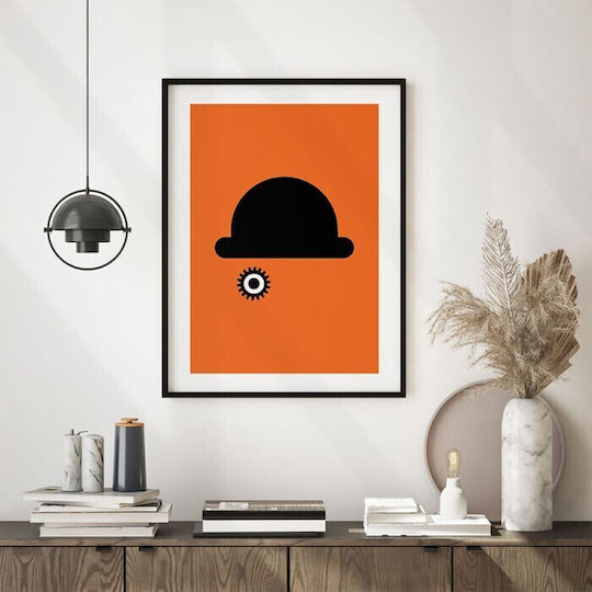 Walls Портокал с часовников механизъм Рамка Дърво 40x50см