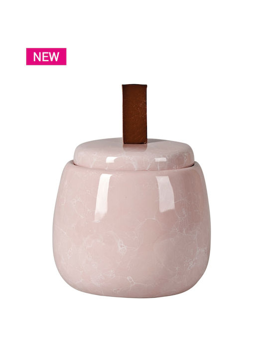 Cotton/Swabs Case Ceramic Pink