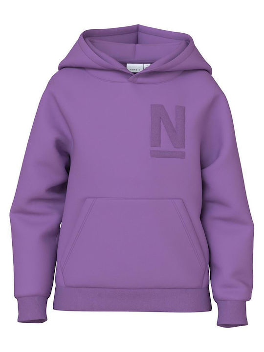 Name It Kids Sweatshirt with Hood Purple