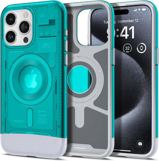 Spigen Classic C1 MagFit Back Cover Silicone Bondi Blue (iPhone 15 Pro)