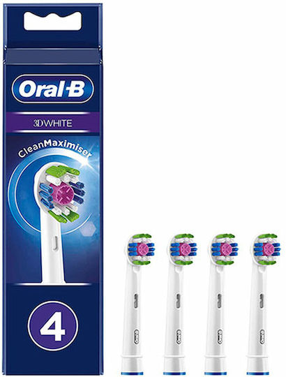 Oral-B 3D White CleanMaximiser Electric Toothbrush Replacement Heads 519422 4pcs