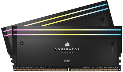 Corsair Dominator Titanium RGB XMP 32GB DDR5 RAM with 2 Modules (2x16GB) and 6000 Speed for Desktop