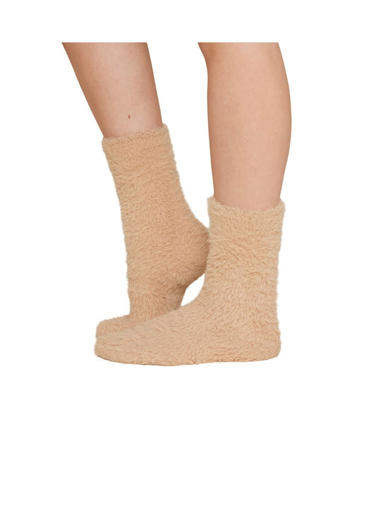 Noidinotte Damen Socken Beige 1Pack