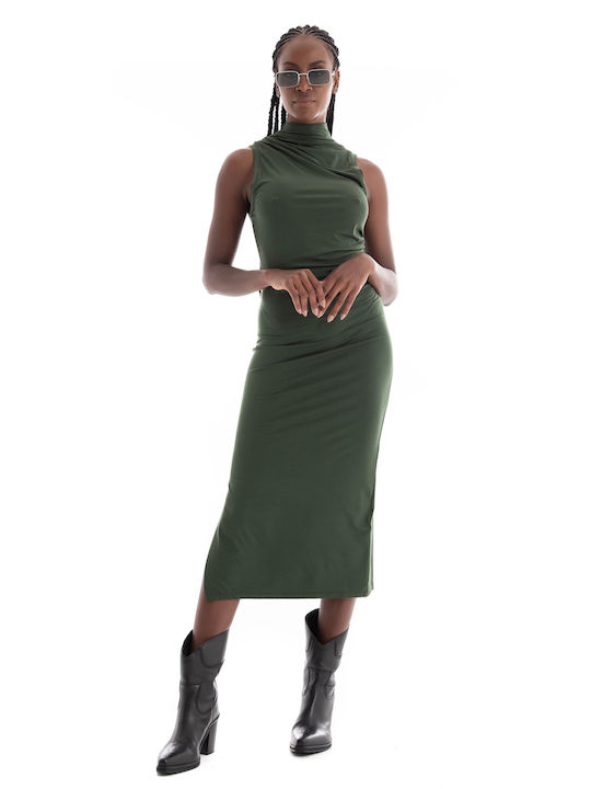 Superdry All Day Midi Dress Green Jersey