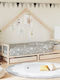 Kids Bed Single with Storage Space Beige for Mattress 80x200cm