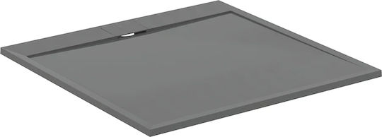 Ideal Standard Rectangular Porcelain Shower Gray Ultra Flat S I.life 70x70x3cm