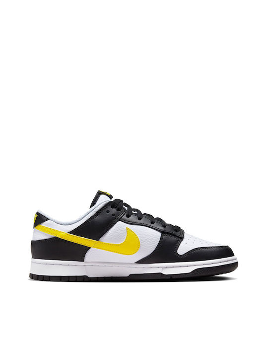 Nike Dunk Low Ανδρικά Sneakers Μαύρο / Λευκό / Opti Yellow