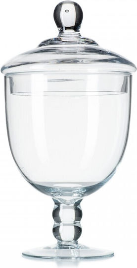 Palma Emporio Glass Sweet Jar with Lid and Foot Transparent 14x29cm