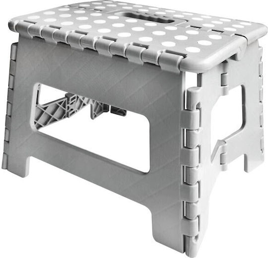 Plastic Garden Stool Outdoor Grey 29x22x22cm
