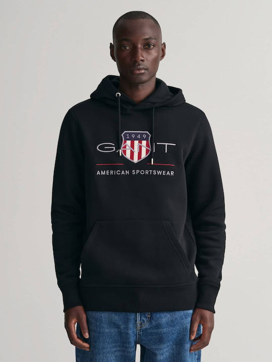 Gant Archive Shield Men's Sweatshirt with Pockets Black