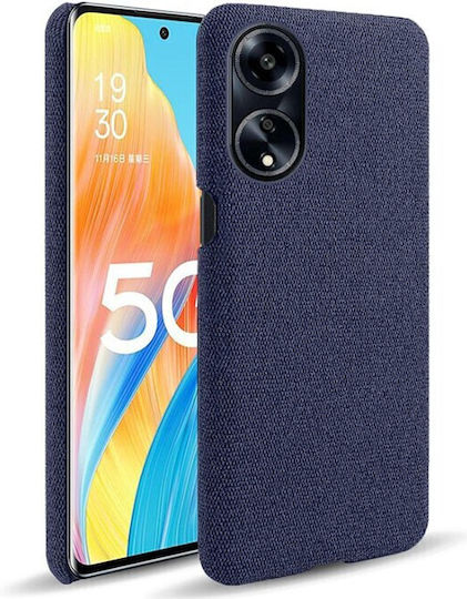 Cloth Back Cover Πλαστικό Μπλε (Oppo A98)