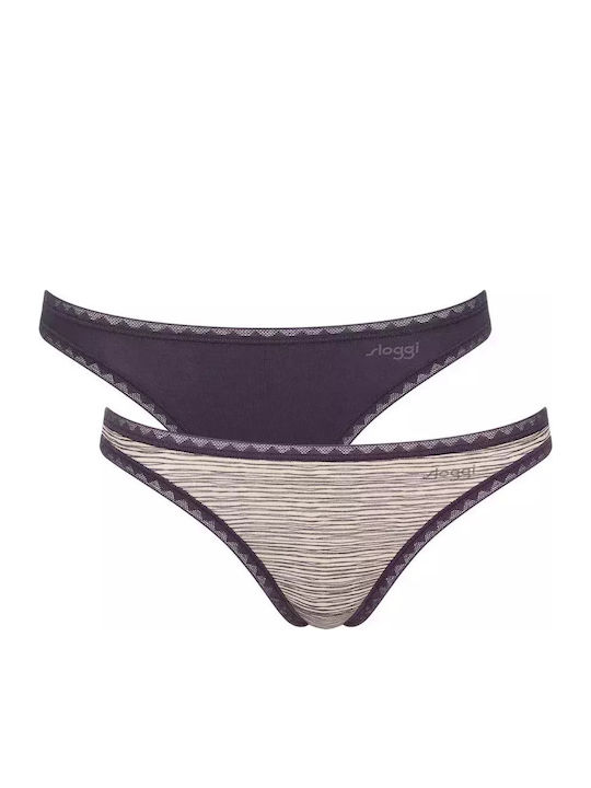 Sloggi Go H Mini Βαμβακερά Γυναικεία Slip 2Pack