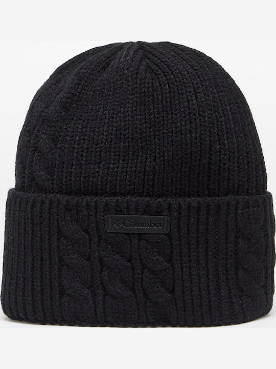 Beanie Unisex Σκούφος Πλεκτός σε Μαύρο χρώμα