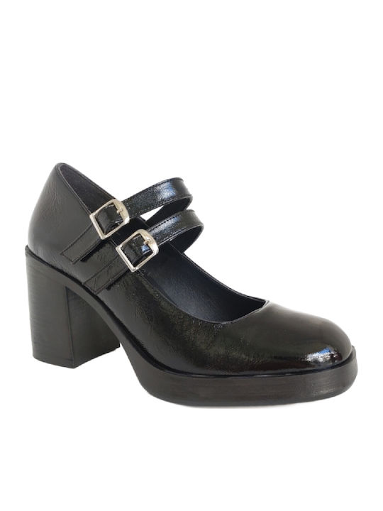 Pumps mit Riemchen Schwarz