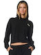 Body Action Women's Cropped Hooded Sweatshirt Black