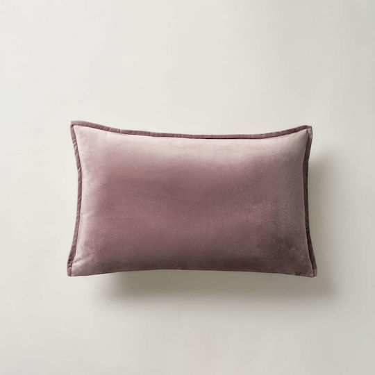 Gofis Home Dekorativer Kissenbezug Winter 710/19 aus Samt Mauve Grau 30x50cm