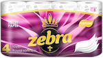 Zebra Toilet Paper 8x8 Rolls 4 Sheets 3800090305224