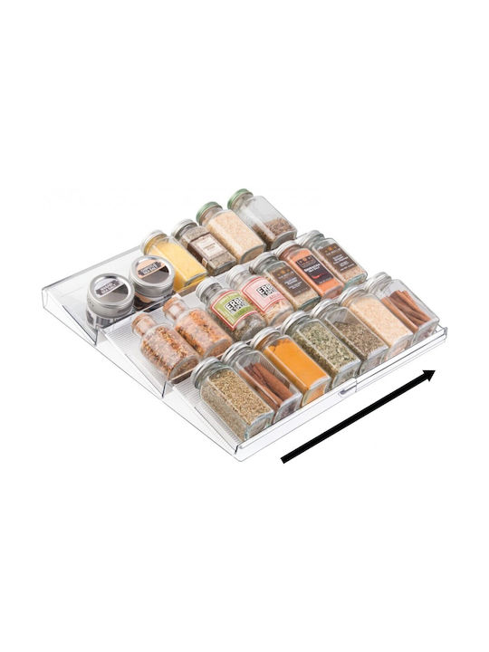 Aj Spice Drawer Organiser Οργανωτής Μπαχαρικών Πλαστικός Διάφανος