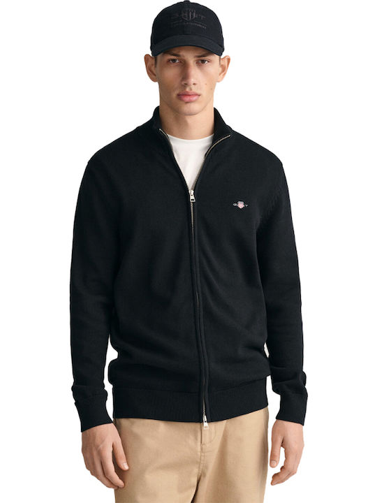 Gant Cardigan Tricotat pentru Bărbați Neagră