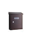 Outdoor Mailbox Inox in Brown Color 20x6.5x25.5cm