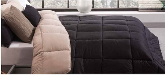 Manterol Casa Pilotă Super Dublu 220x220cm Negru/bej