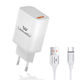 Leewello Încărcător cu Port USB-A și Cablu USB-C 15W Albς (Lw-210)