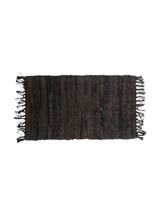 Sidi Home Plast Rectangular Rug Leather for Fireplace Σκούρο Καφέ