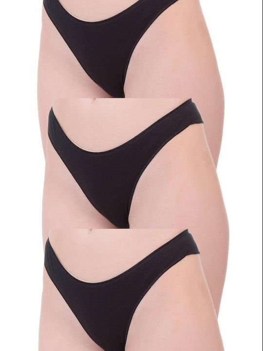 Damen Brasilien 3Pack Schwarz